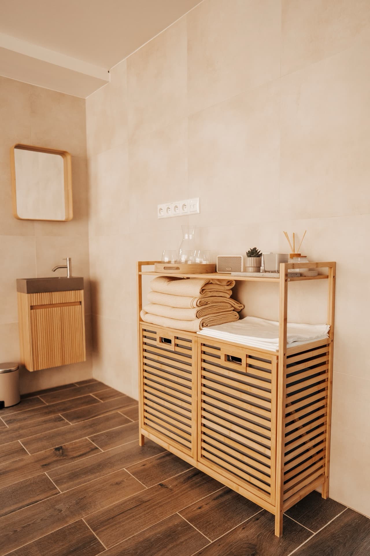 Šatňa wellness s uterákmi